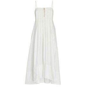Alemais Selene Pleated MIDI Dress White Size 6